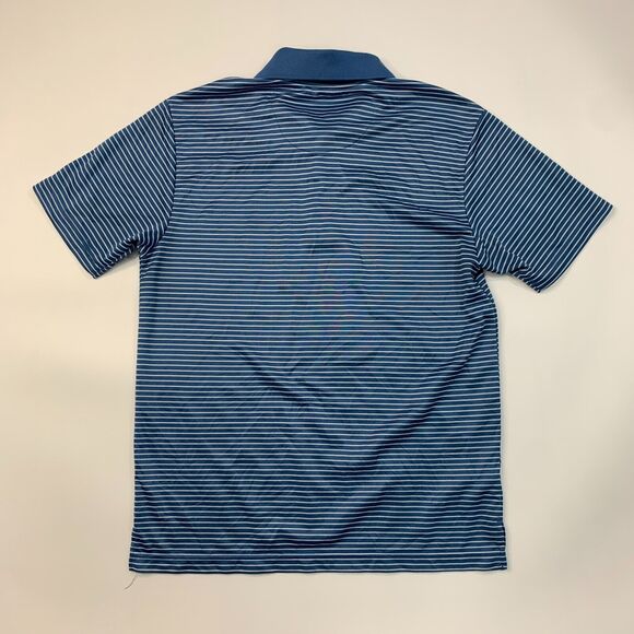 PGA Tour Polo Shirt Mens S Small Cadet Blue Striped Short Sleeve Golf Top - Picture 3 of 10